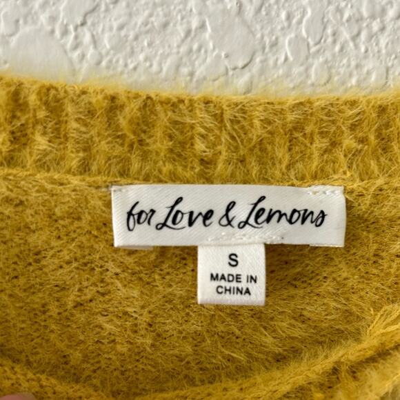 For Love & Lemons Fuzzy oversized sweater womens size small - Picture 5 of 8